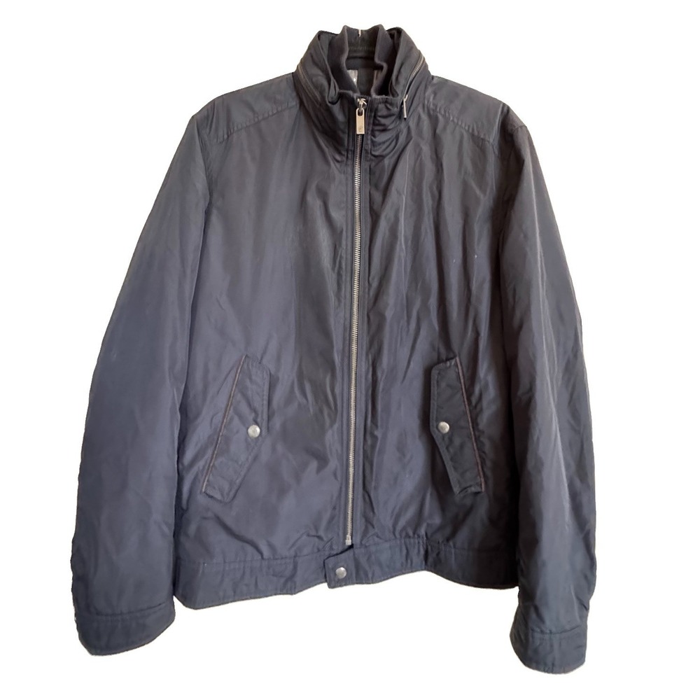 Massimo Dutti Men's Hooded Jacket Size L Navy